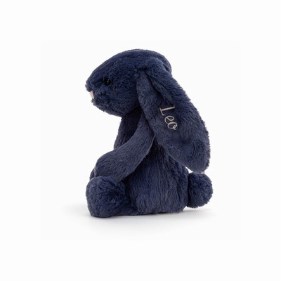 Jellycat Bashful Navy Bunny Medium Australia | 931052ZYU